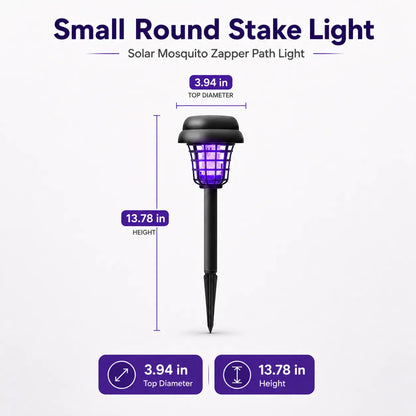 Solar Mosquito Zapper Light – Outdoor Garden Stake Lamp, UV Insect Killer, Solar Powered, Dual Mode (Mosquito Control + Pathway Lighting)
