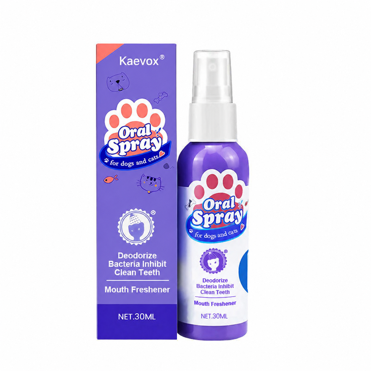 Kaevox® Advanced Pet Oral Spray | Fresh Breath, Plaque Biofilm & Gum Care — No Brushing